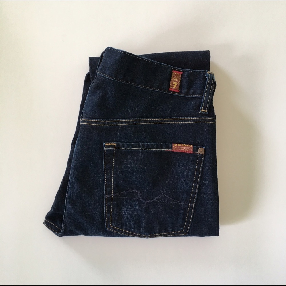 7 For All Mankind Men Slim Straight Indigo Jeans